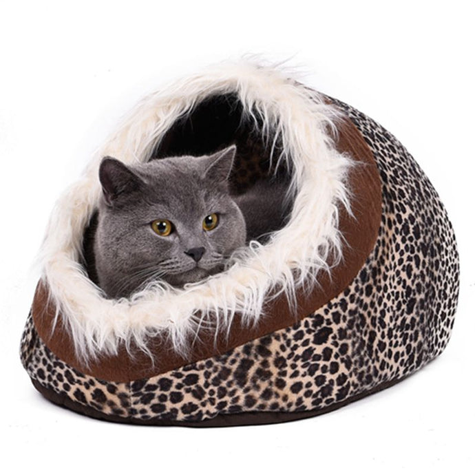 Hot Plush Cat Nest With Line Pattern