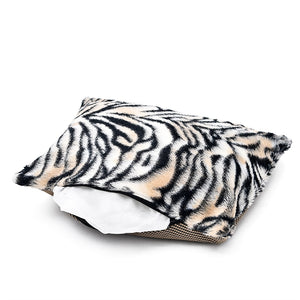 Luxury Zebra Pattern Foldable Cat Nest